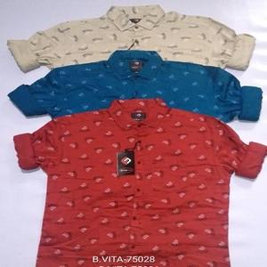 เสื้อสำหรับผู้ชายผ้าฝ้ายลำลองพิมพ์ลายเรขาคณิตปกสี่เหลี่ยมระบายอากาศได้ผ้าสักหลาดป้องกันการเกิดคราบ - Product Image 4