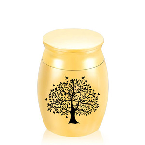Paslanmaz çelik özel baskı Pet köpek <span class=keywords><strong>Keepsake</strong></span> kremasyon köpek Urns külleri hayat ağacı desen - Product Image 4