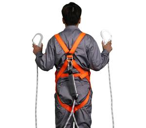 Corde de sécurité de construction extérieure en polyester rouge ceinture d'électricien à cinq points pour tout le <span class=keywords><strong>corps</strong></span> - Product Image 3