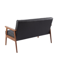 Chaises de salle à manger décontractées, cadre en bois massif, petit canapé en cuir, canapé de Restaurant, chaise de cabine
