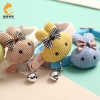 Collier de sécurité pour animaux de compagnie avec clochette et nœud décoratif, motif chat et chien mignons, édition limitée pour les fêtes, toutes saisons