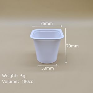 Sulide Custom Plastic Bekers Productie Pp Materiaal 6 Oz Bevroren Griekse Yoghurtcontainer Vierkante Yoghurt Aanpasbare Verpakking - Product Image 2