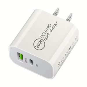 อะแดปเตอร์ชาร์จเร็ว EU US 2 พอร์ต Type C 2 พอร์ต USB สำหรับโทรศัพท์มือถือ ชาร์จไฟแบบติดผนังสำหรับเดินทาง - Product Image 2