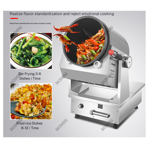 <span class=keywords><strong>Robot</strong></span> de <span class=keywords><strong>cuisine</strong></span> multifonctionnel pour restaurant, wok à frire, riz frit, électrique, acier inoxydable, 5000W, rotatif, facile à nettoyer - Product Image 3