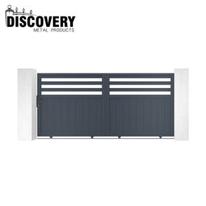 Porte battante en métal de découverte Cadre en alliage d'aluminium enduit de poudre imperméable écologique Clôture extérieure moderne inspirée de la <span class=keywords><strong>nature</strong></span> - Product Image 1