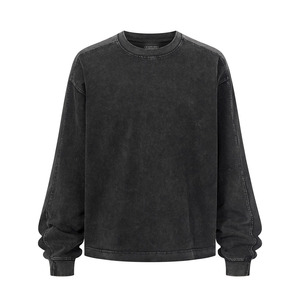 Nouveau Style Personnalisé Batik Hiver et Automne Couche <span class=keywords><strong>de</strong></span> Base 280g T-shirt Matelassé à Manches Longues - Product Image 2