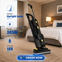 Aspirateur vertical commercial à batterie au lithium 23Kpa sans balais, capacité de 8L, pour le nettoyage des tapis dans les hôtels