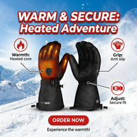 Gants de ski, de snowboard et de moto chauffants, isolés, compatibles avec les écrans tactiles, imperméables, en coton de haute qualité, avec batterie