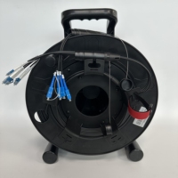 Câble de raccordement en fibre optique blindé tactique SM G657A SC UPC LC UPC avec enrouleur de câble pour événements d'entreprise