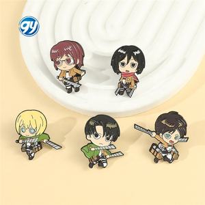 เข็มกลัดหัวรูปตัวการ์ตูนไททันแบบมินิมอลลิสต์ป้ายโลหะการ์ตูนของขวัญที่สร้างสรรค์ - Product Image 3