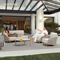COUTURE Jardin pour mobilier de jardin, terrasse, tables basses et d'appoint modernes en HPL, ensemble d'extérieur