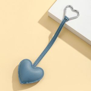 Cotton Filling Chubby Peach Heart Keychain Anti-loss Heart <b>Keyring</b> Leather Bag Pendant <b>Charm</b> Fashion Key Chains Bags Accessories - Product Image 5
