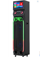 Máquina de Karaoke con Pantalla Táctil 5.0, Micrófono Inalámbrico RGB, Compatible con Computadora y Teléfono Móvil, Batería de 10000mAh