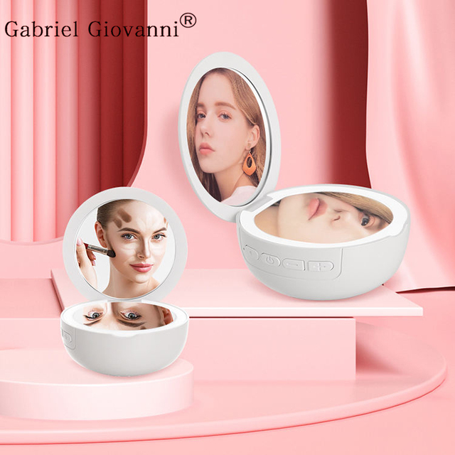 Foldable Pocket Makeup Mirror Smart Bluetooth Mini Makeup Mirror