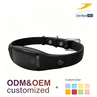 Collier de suivi intelligent pour animaux de compagnie en silicone souple personnalisé avec localisateur GPS intégré, anti-perte, boucle en métal réglable, collier de positionnement pour chien et chat