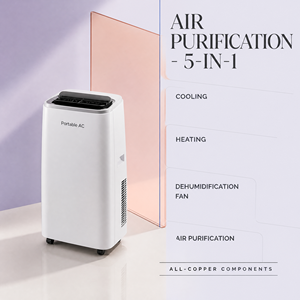 All-Weather 7000-14000 BTU Portable AC Gree Compressor Pure Copper 5-in-1 Mobile HVAC Heat Pump Air Purifier CE Certified - Product Image 1