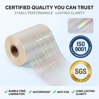 Rouleau de film holographique auto-adhésif PET 25 microns 3D effet arc-en-ciel étoilé pour convertisseur d'étiquettes, impression numérique, autocollant DIY