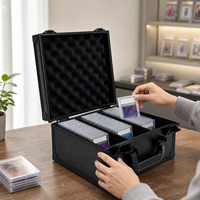 Étui de rangement personnalisé en aluminium à 3 rangées pour cartes gradées, avec serrure à clé, pour cartes de sport PSA de baseball