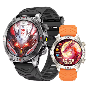 ساعة ذكية رياضية صحية أنيقة مع شاشة AMOLED للاتصال عبر البلوتوث وبوصلة متوافقة مع أندرويد وآيفون - Product Image 1