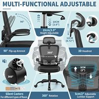 Ddp Prix Noir Pas Cher Base En Métal Hauteur Ajustable Ascenseur À Gaz Pivotant Rotatif Chaise De Bureau avec Soutien Lombaire Appui-Tête Réglable 2d