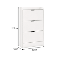 Meuble de rangement pour chaussures d'entrée avec tiroirs rabattables, organisateur moderne pour baskets, ballerines et chaussures de tous les jours