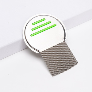 Peine para cortar el cabello de acero inoxidable, herramienta profesional de peluquería para recortar y peinar con precisión - Product Image 1