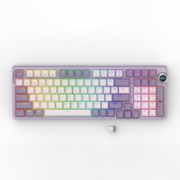 Clavier mécanique sans fil BT5.0 de haute qualité OEM 97 touches + bouton 2.4Ghz multi-appareils avec bouton pour Win/iOS/Android