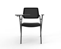 Chaise de formation empilable avec tablette d'écriture, fabrication OEM/ODM, chaise de conférence en maille durable pour la formation et les séminaires d'entreprise