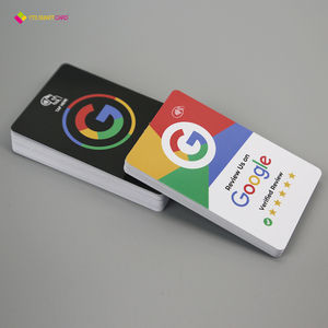 Yts tùy chỉnh in ấn lập trình mã QR phương tiện truyền thông xã hội Nhựa đứng NFC Google xem xét thẻ - Product Image 5