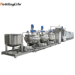 Full Automatic gummy Candy Depositing Production Line Vitamin Jam Filling Bear Making Machine With Customized