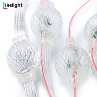 OEM ODM programmable DC24V éclairage à 360 degrés magique 3D IP66 IP67 35mm LED Pixel Ball Crystal String pour décorations de vacances