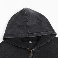 Sweat à capuche zippé de haute qualité avec logo personnalisé, streetwear uni, sweats à capuche et sweat-shirts oversize pour hommes
