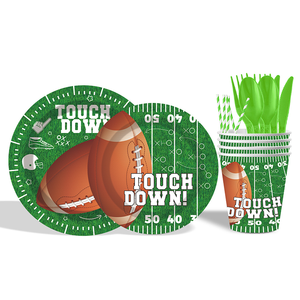 Pour <span class=keywords><strong>Amazon</strong></span> Rugby Fête D'anniversaire Vaisselle Super Bowl Décorations De Fête Y Compris Jetable <span class=keywords><strong>Papier</strong></span> Plateau Costume pour Enfants Ramadan - Product Image 3