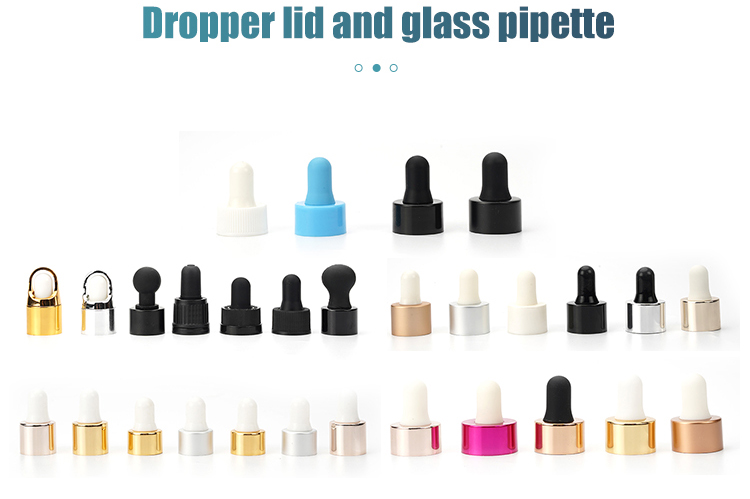 Various Sizes 5ml 10ml 15ml 20ml 30ml 50ml 100ml Empty Essential Oil Matte Black Frosted Glass Dropper Bottle