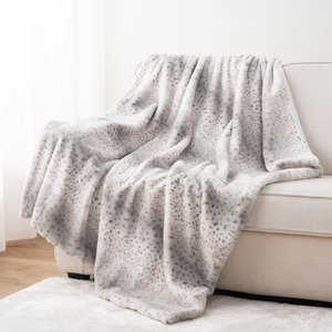 Couverture réversible Super douce en fausse fourrure avec imprimé léopard pour l'hiver, offre spéciale - Product Image 6