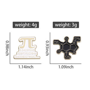 クリエイティブ数学エナメルピンカスタムラブ数学式パイ関数メタルパンクブローチラペルバッジジュエリーギフト - Product Image 6