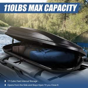 Échantillon gratuit Accessoires Boîte de transport de bagages sur le toit de la voiture 450L Boîte de toit pour tout-terrain 4x4 Boîte de toit blanche ou noire Sac - Product Image 5