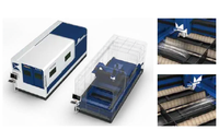 Mesin Pemotong Laser Fleksibel 1.5G Han's Laser, Harga Mesin Pemotong Laser Fiber CNC untuk Plat Logam