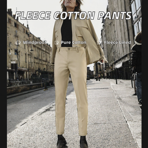 Pantalon Chino Kaki Homme 100% Coton Décontracté Taille Moyenne Respirant Braguette Boutonnée Écologique Séchage Rapide Imperméable Service OEM - Product Image 2