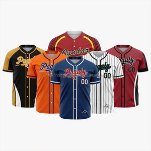 Camiseta de Béisbol Personalizada por Sublimación, Chaqueta Deportiva Corta, Transpirable, de Secado Rápido, Uniforme de Softbol, Moda Deportiva para Hombre y Mujer - Product Image 5