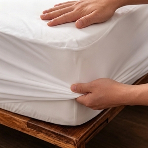 Protège-matelas imperméable en coton éponge sur mesure - Résistant aux taches - Fabrication OEM sur mesure - Vente en gros - Product Image 1
