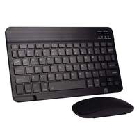 Keyboard dan Mouse Mini Nirkabel Isi Ulang untuk Tablet PC 10 inci, iPad, dan Ponsel, Harga Terjangkau untuk Kantor Rumah