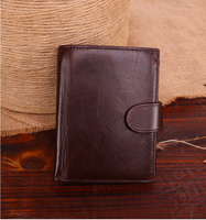 Dompet Pria RFID Dompet Pria Kulit Asli Antik Premium Dompet Koin Pria Tempat Kartu Klip Uang Kulit Sapi Kapasitas Besar