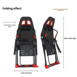 Simulateur de course pour PS5, cockpit <span class=keywords><strong>pliable</strong></span>, siège réglable, cadre <span class=keywords><strong>pliable</strong></span> complet, configuration de conduite de jeu, club sportif - Product Image 5
