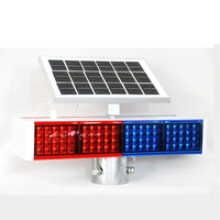 Feux d'avertissement solaires pour la sécurité routière, balise clignotante rapide rouge jaune blanc à deux faces, feu de circulation stroboscopique en PVC PU IP65