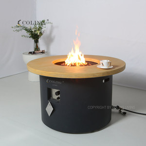 Mesa de Fogata de Fibra de Vidrio y Concreto a Gas, Moderna y Lujosa, Coling Living L007, Uso Interior/Exterior, Independiente, 50000-74999 BTU - Product Image 5