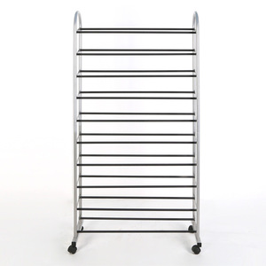 Étagère à chaussures multi-niveaux en métal Jinsheng avec roulettes, rangement autoportant pour la maison et le hall d'entrée - Product Image 2