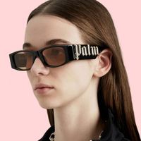 Lunettes de soleil rectangulaires punk pour femmes, verres UV400, monture PC, petites lunettes carrées tendance, logo OEM