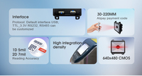 Escáner de Código de Barras 2D CMOS Mini USB Rakinda, Módulo Lector de Códigos QR Industrial para Exteriores, para Almacén