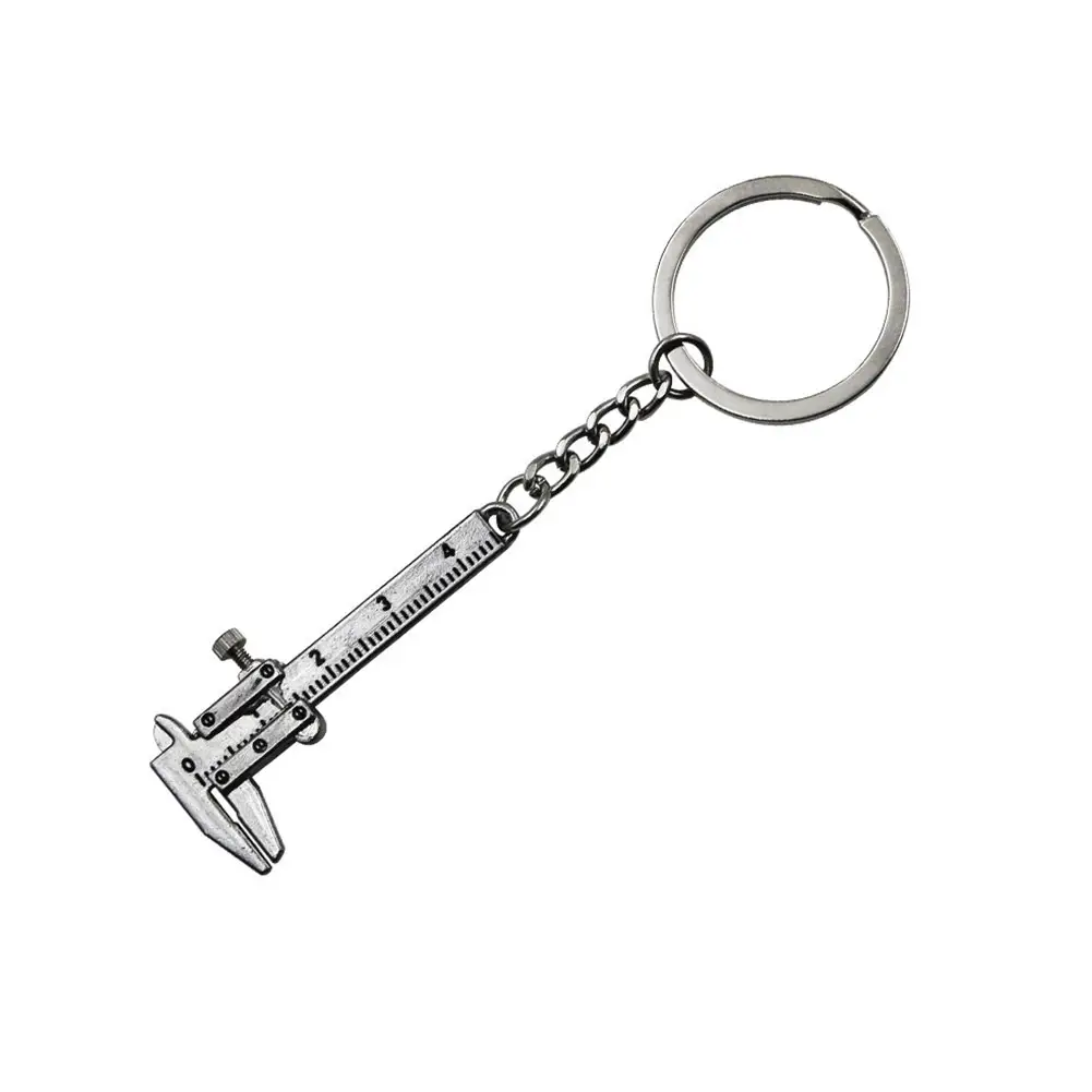 New Portable 0-4cm Mini Vernier Calipers Keychain Measuring Gauging Tools Key Ring Style Simulation Model Ruler Vernier Caliper